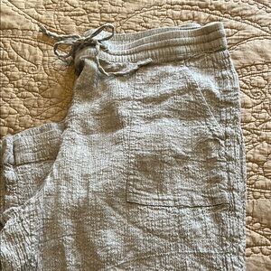 Linen and cotton drawstring pant